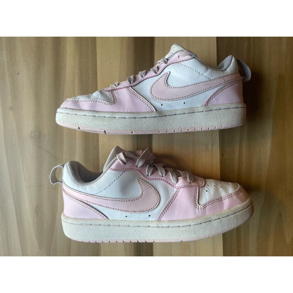 Nike Girls Youth Court Borough Low White/Pink DV5456-105 Size 3.5Y